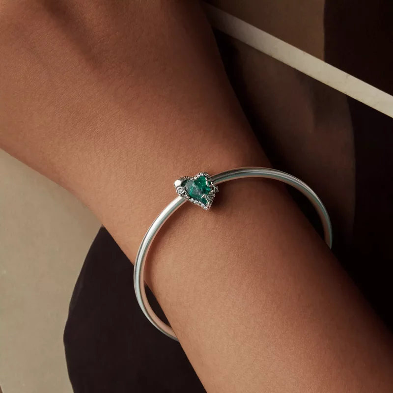 (imagen para) Cuentas con forma de corazón y calavera estilo PANDORA - BSC1064 - Ver 6
