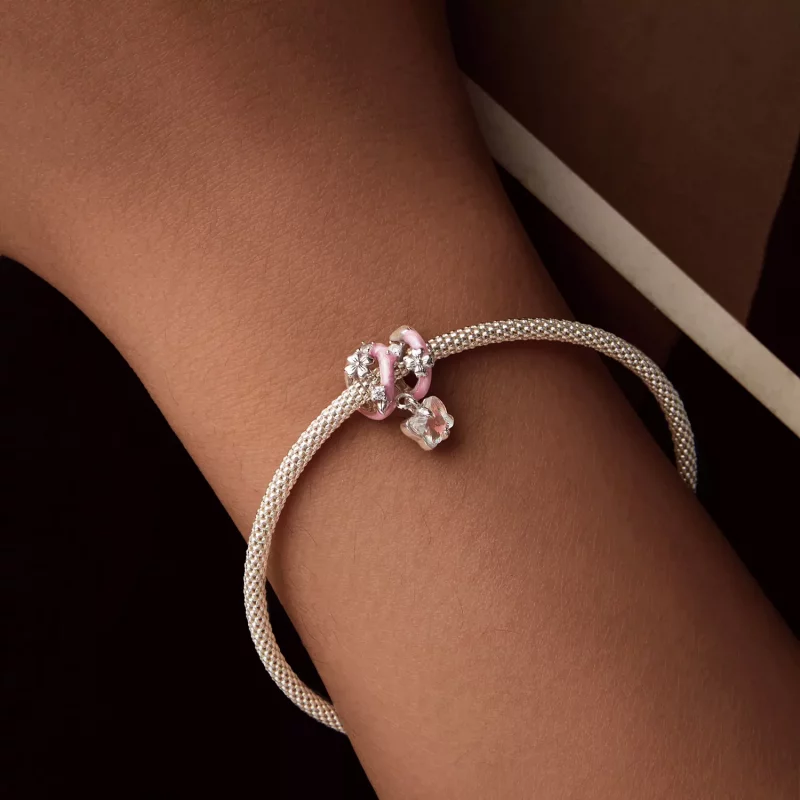 (imagen para) Cuentas con forma de mariposa y flor de amor estilo PANDORA - SCC2828 - Ver 7