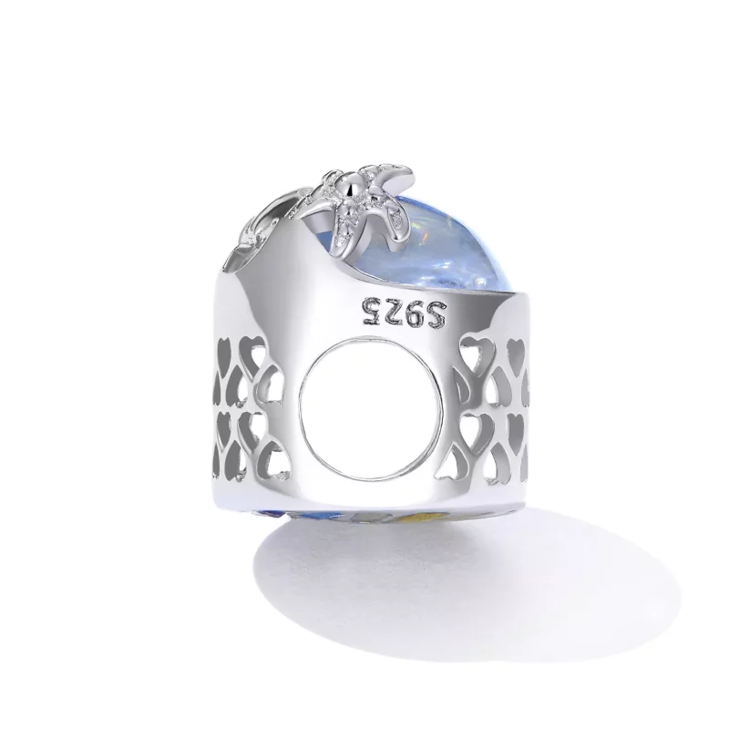 (imagen para) Cuentas con forma de ola de playa estilo PANDORA - BSC605 - Ver 3