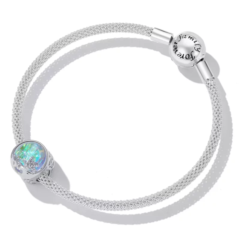 (imagen para) Cuentas con forma de ola de playa estilo PANDORA - BSC605 - Ver 5