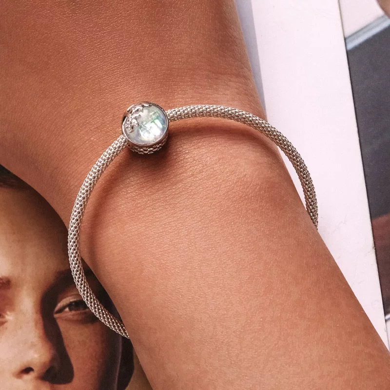 (imagen para) Cuentas con forma de ola de playa estilo PANDORA - BSC605 - Ver 6