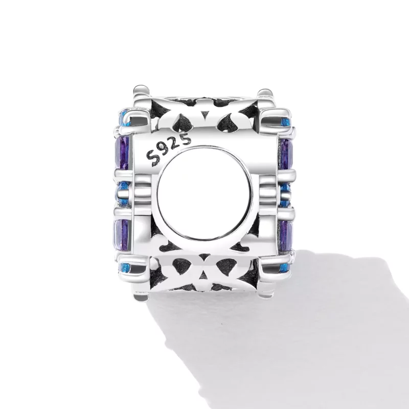 (imagen para) Cuentas con patrón retro estilo PANDORA - BSC618 - Ver 3