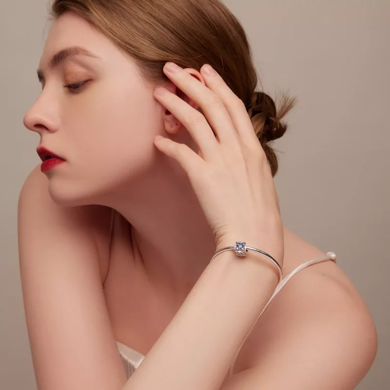 (imagen para) Cuentas con patrón retro estilo PANDORA - BSC618 - Ver 7