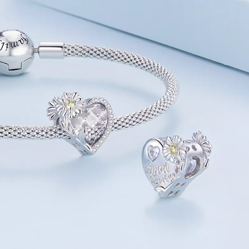 (imagen para) Cuentas de amor estilo PANDORA - BSC660-4 - Ver 5