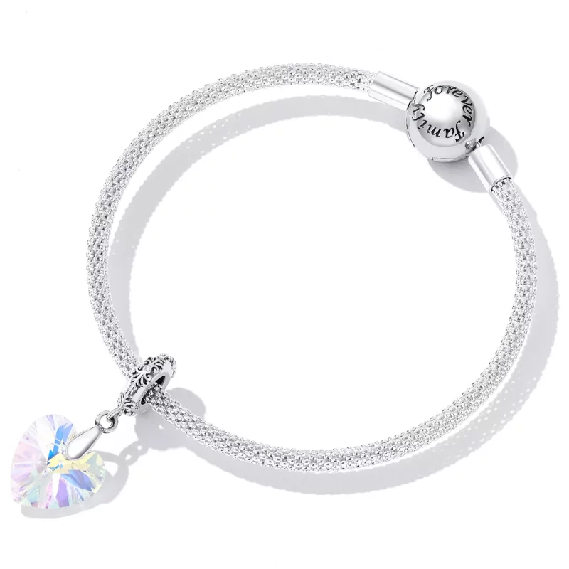 (imagen para) Cuentas de cristal con forma de corazón estilo PANDORA - BSC602 - Ver 5