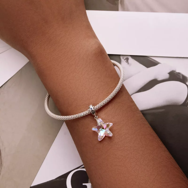 (imagen para) Cuentas de estrella de mar de cristal estilo PANDORA - BSC599 - Ver 6