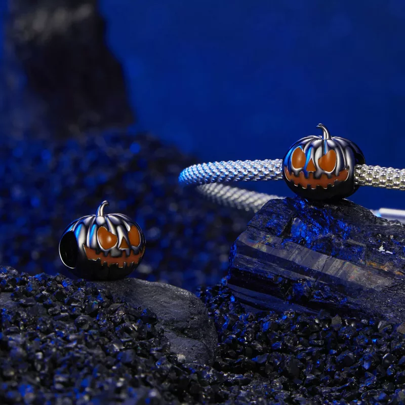 (imagen para) Cuentas de linterna de calabaza estilo PANDORA - SCC2899 - Ver 5