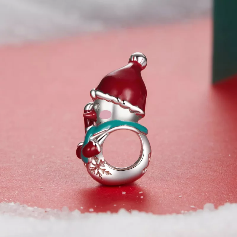 (imagen para) Cuentas de muñeco de nieve navideño estilo PANDORA - BSC1070 - Ver 3