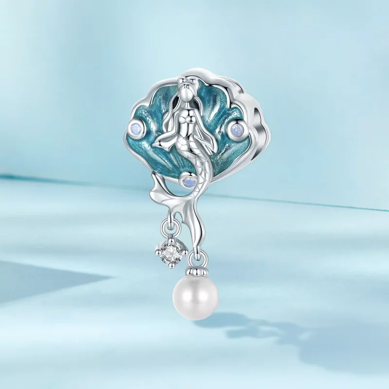 (imagen para) Cuentas de sirena con forma de concha estilo PANDORA - SCC2845 - Ver 2
