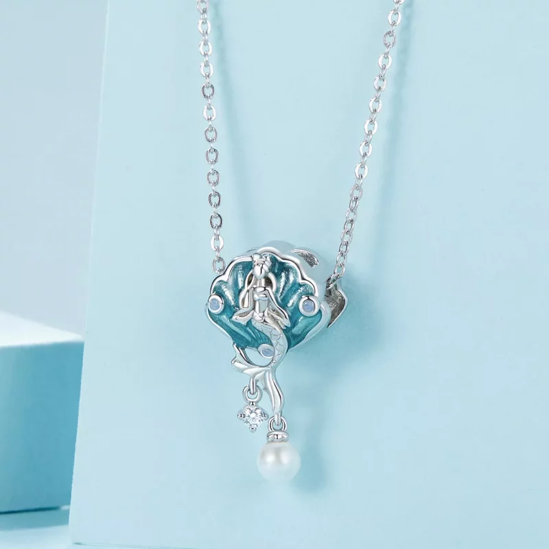(imagen para) Cuentas de sirena con forma de concha estilo PANDORA - SCC2845 - Ver 3