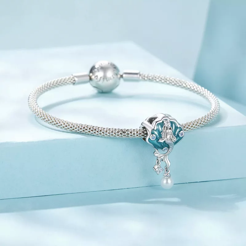 (imagen para) Cuentas de sirena con forma de concha estilo PANDORA - SCC2845 - Ver 4