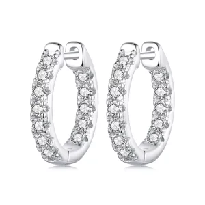 (imagen para) Pendientes brillantes de moissanita estilo PANDORA (con un certificado) - MSE060