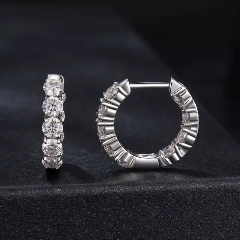 (imagen para) Pendientes brillantes estilo PANDORA (un certificado) - MSE069 - Ver 2