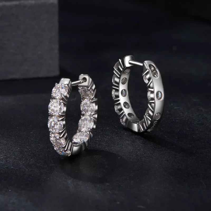 (imagen para) Pendientes brillantes estilo PANDORA (un certificado) - MSE069 - Ver 3