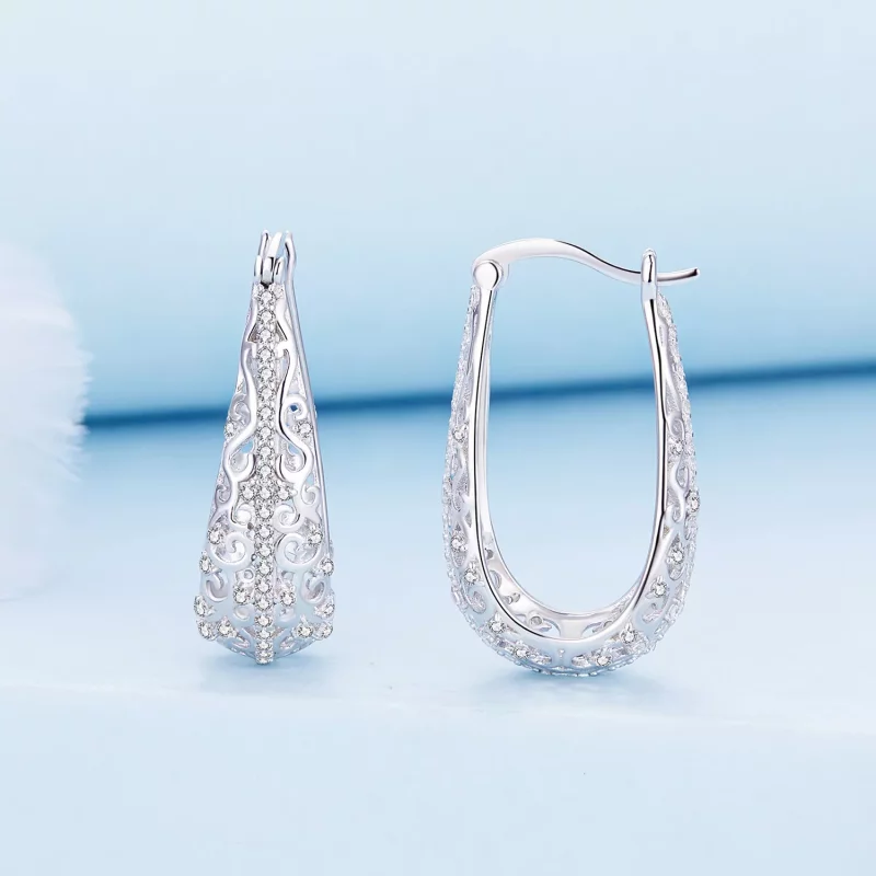 (imagen para) Pendientes con diseño de estilo PANDORA - BSE753 - Ver 2