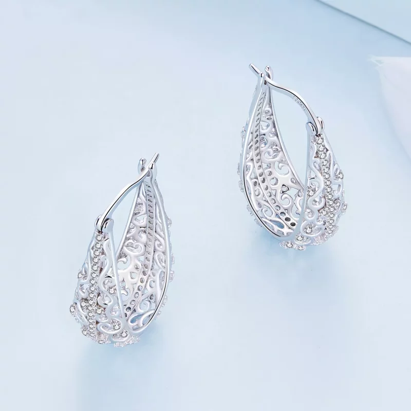 (imagen para) Pendientes con diseño de estilo PANDORA - BSE753 - Ver 3