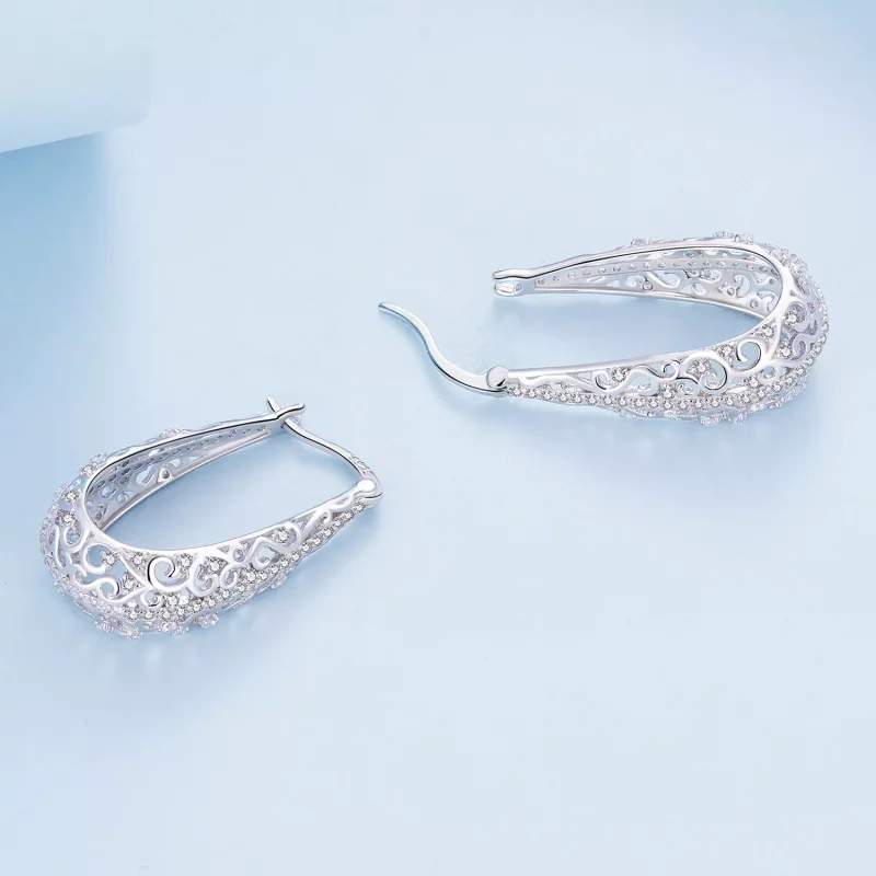 (imagen para) Pendientes con diseño de estilo PANDORA - BSE753 - Ver 4