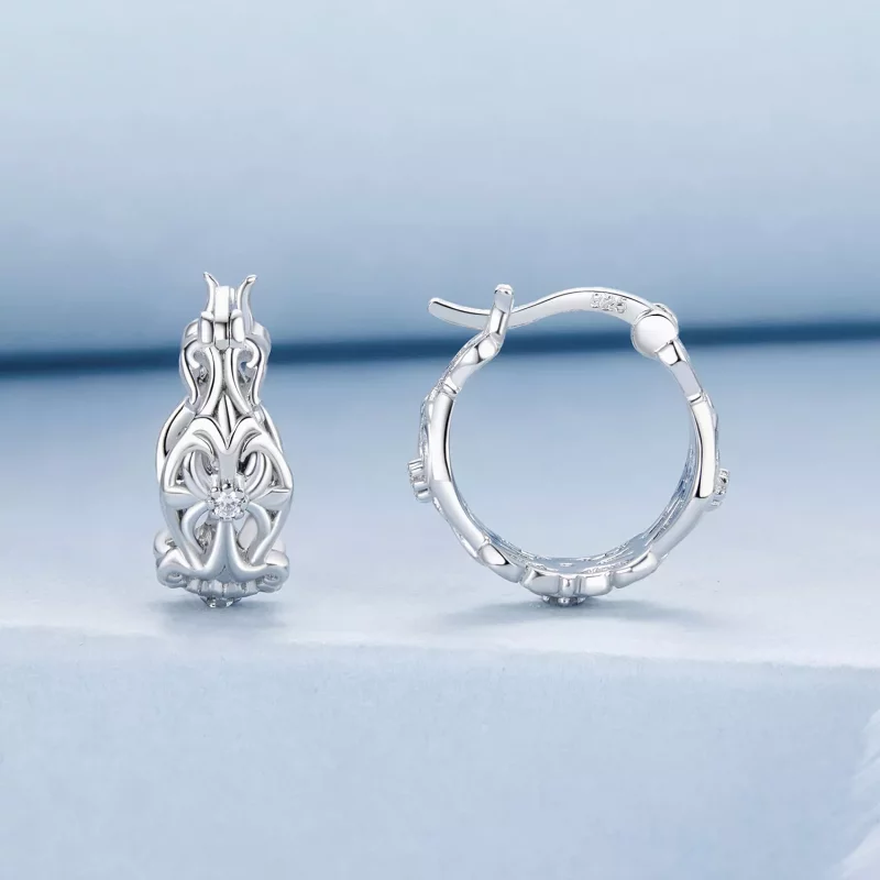 (imagen para) Pendientes con diseño de palacio estilo vintage de PANDORA - BSE1055 - Ver 2