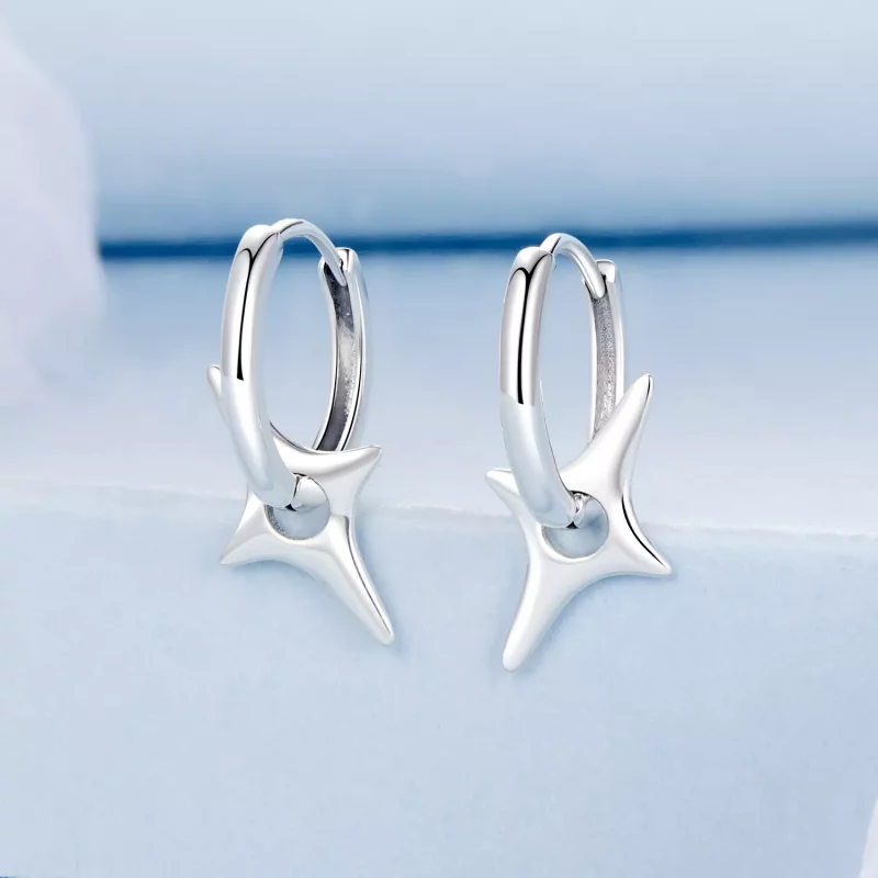 (imagen para) Pendientes con estrellas estilo PANDORA - BSE1083 - Ver 2