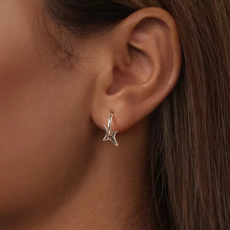 (imagen para) Pendientes con estrellas estilo PANDORA - BSE1083 - Ver 6