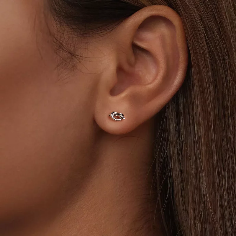 (imagen para) Pendientes con nudo estilo PANDORA - BSE1051 - Ver 6