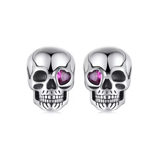 (imagen para) Pendientes de calavera estilo PANDORA - SCE1771