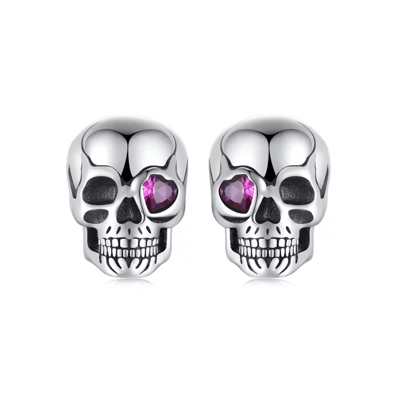 (imagen para) Pendientes de calavera estilo PANDORA - SCE1771