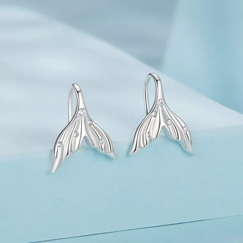 (imagen para) Pendientes de cola de pez estilo PANDORA - SCE1807 - Ver 2