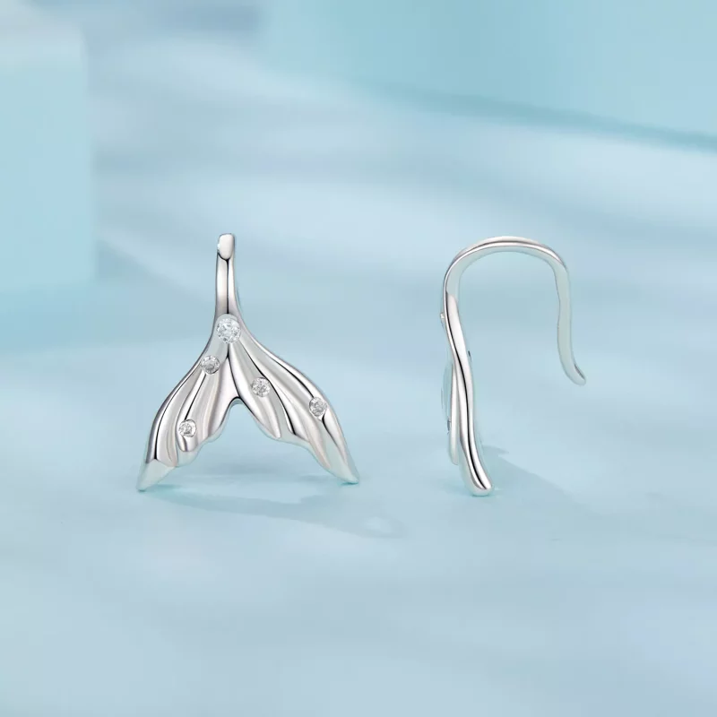 (imagen para) Pendientes de cola de pez estilo PANDORA - SCE1807 - Ver 4