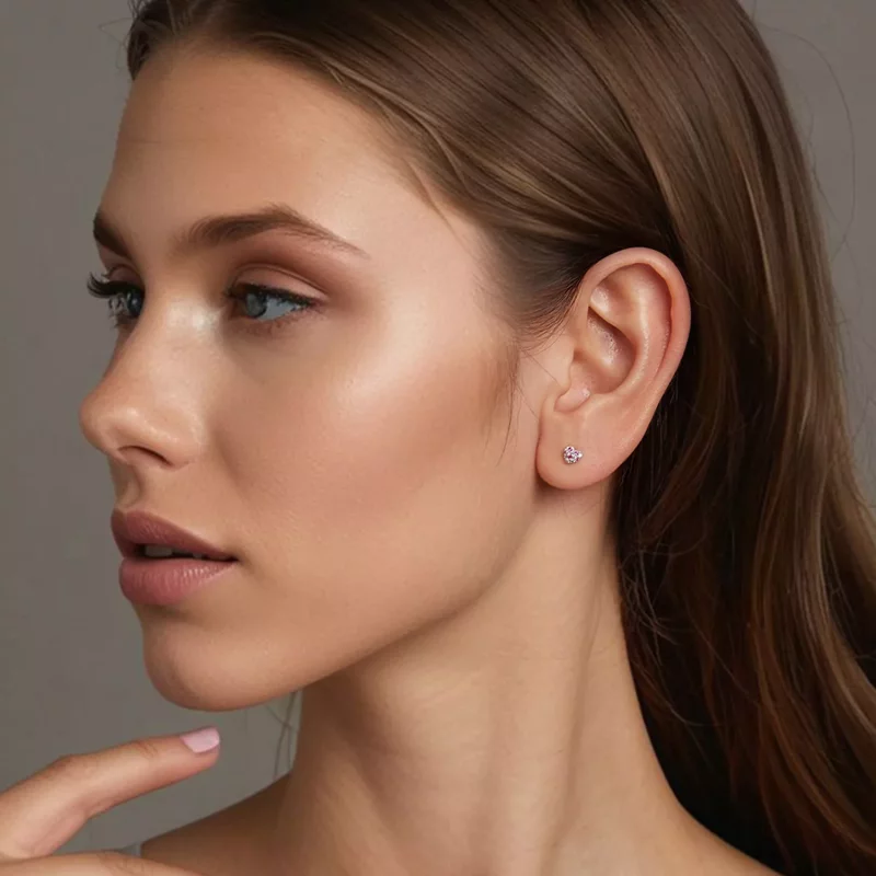 (imagen para) Pendientes de corazón de colores estilo PANDORA - BSE1044 - Ver 8