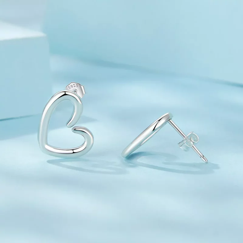 (imagen para) Pendientes de corazón estilo PANDORA - SCE1769 - Ver 4