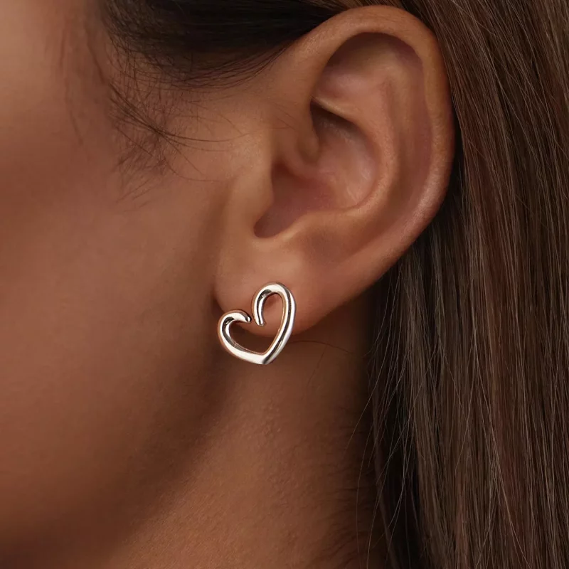 (imagen para) Pendientes de corazón estilo PANDORA - SCE1769 - Ver 6