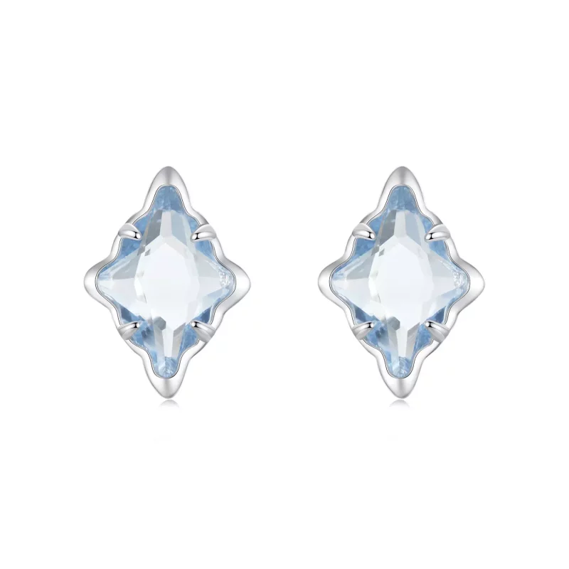 (imagen para) Pendientes de estrella estilo PANDORA - BSE1050