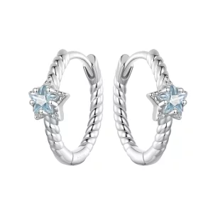 (imagen para) Pendientes de estrella estilo PANDORA - BSE1090