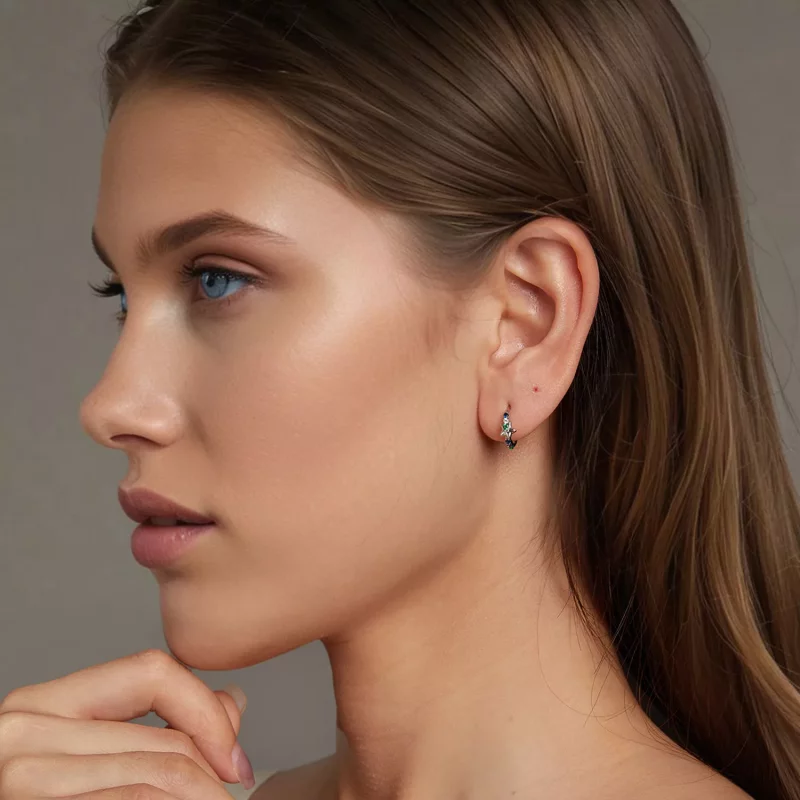 (imagen para) Pendientes de estrellas de colores estilo PANDORA - BSE1048 - Ver 7