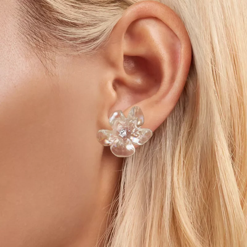 (imagen para) Pendientes de flores frescas estilo PANDORA - SCE1804 - Ver 5