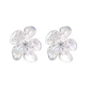 (imagen para) Pendientes de flores frescas estilo PANDORA - SCE1804