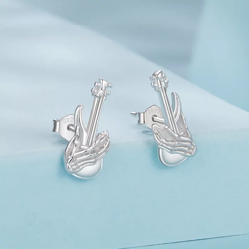 (imagen para) Pendientes de mano de esqueleto estilo PANDORA - SCE1806 - Ver 2
