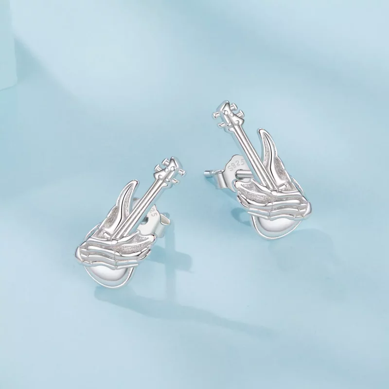 (imagen para) Pendientes de mano de esqueleto estilo PANDORA - SCE1806 - Ver 3