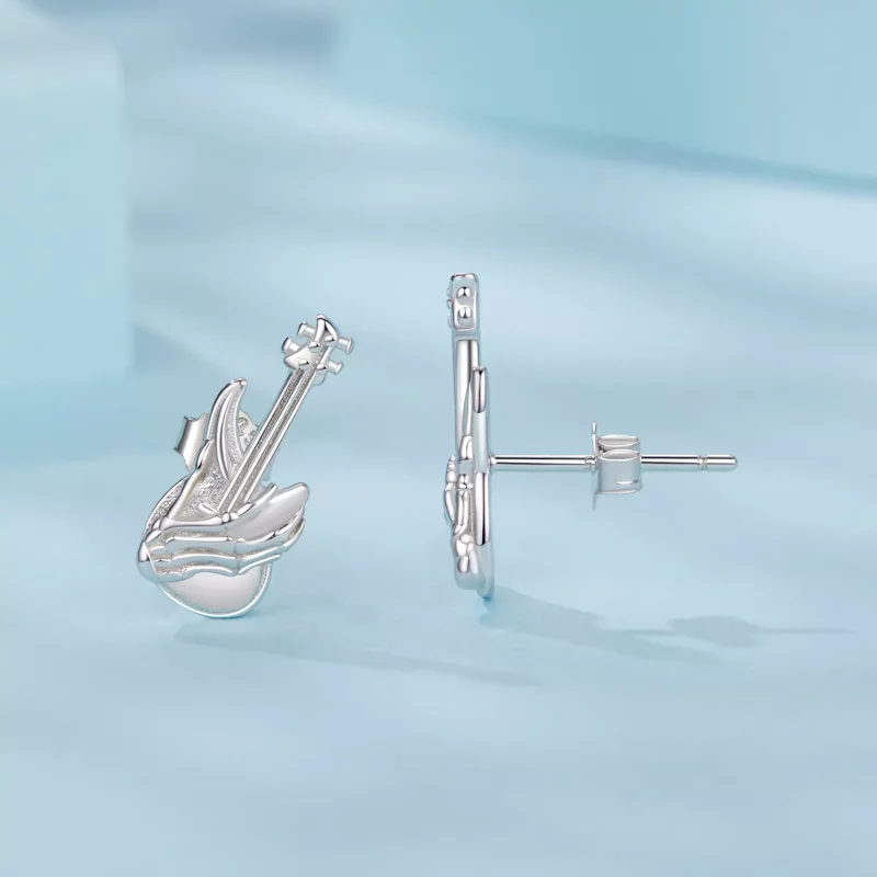 (imagen para) Pendientes de mano de esqueleto estilo PANDORA - SCE1806 - Ver 4