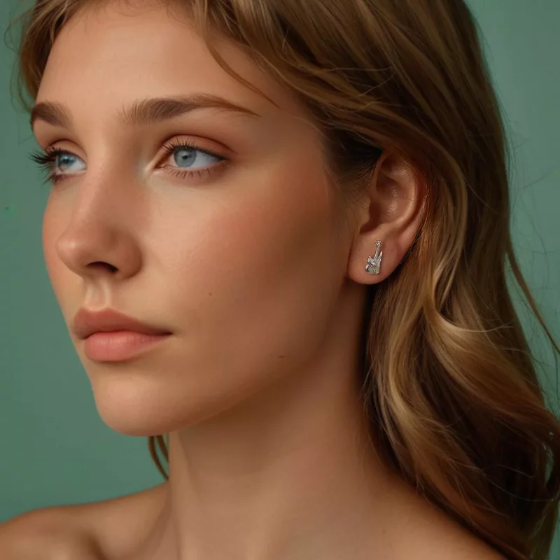 (imagen para) Pendientes de mano de esqueleto estilo PANDORA - SCE1806 - Ver 7