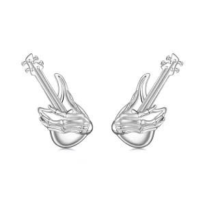 (imagen para) Pendientes de mano de esqueleto estilo PANDORA - SCE1806