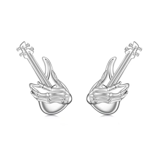 (imagen para) Pendientes de mano de esqueleto estilo PANDORA - SCE1806