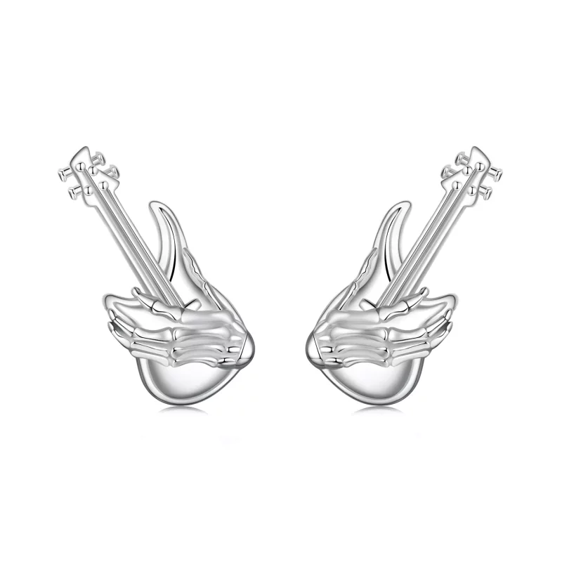 (imagen para) Pendientes de mano de esqueleto estilo PANDORA - SCE1806