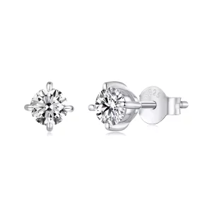 (imagen para) Pendientes de moissanita de 0,5 ct estilo PANDORA - MSE038-M