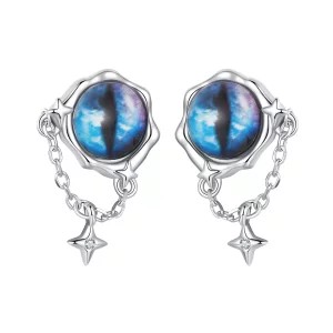 (imagen para) Pendientes de ojo de diablo estilo PANDORA - BSE1092