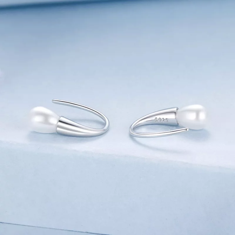 (imagen para) Pendientes de perlas estilo lágrima de PANDORA - BSE1054 - Ver 2