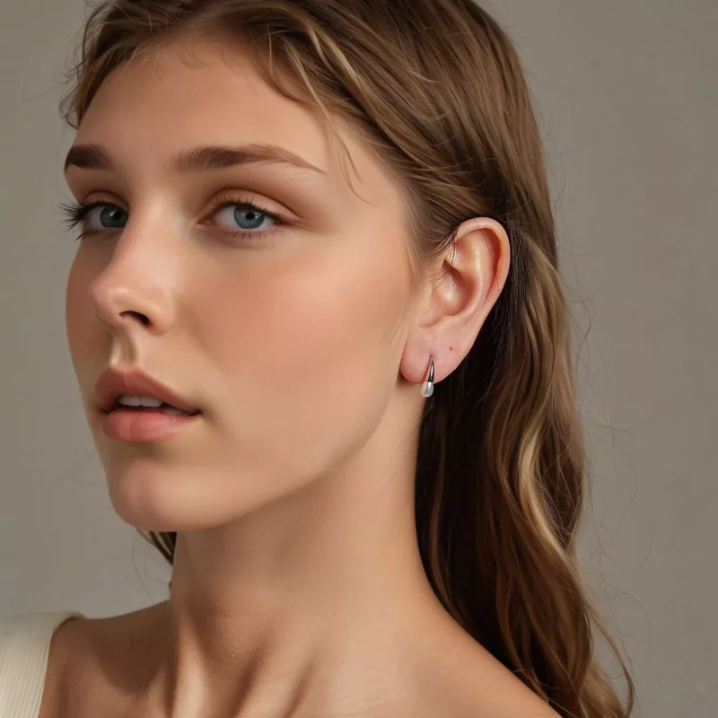 (imagen para) Pendientes de perlas estilo lágrima de PANDORA - BSE1054 - Ver 8