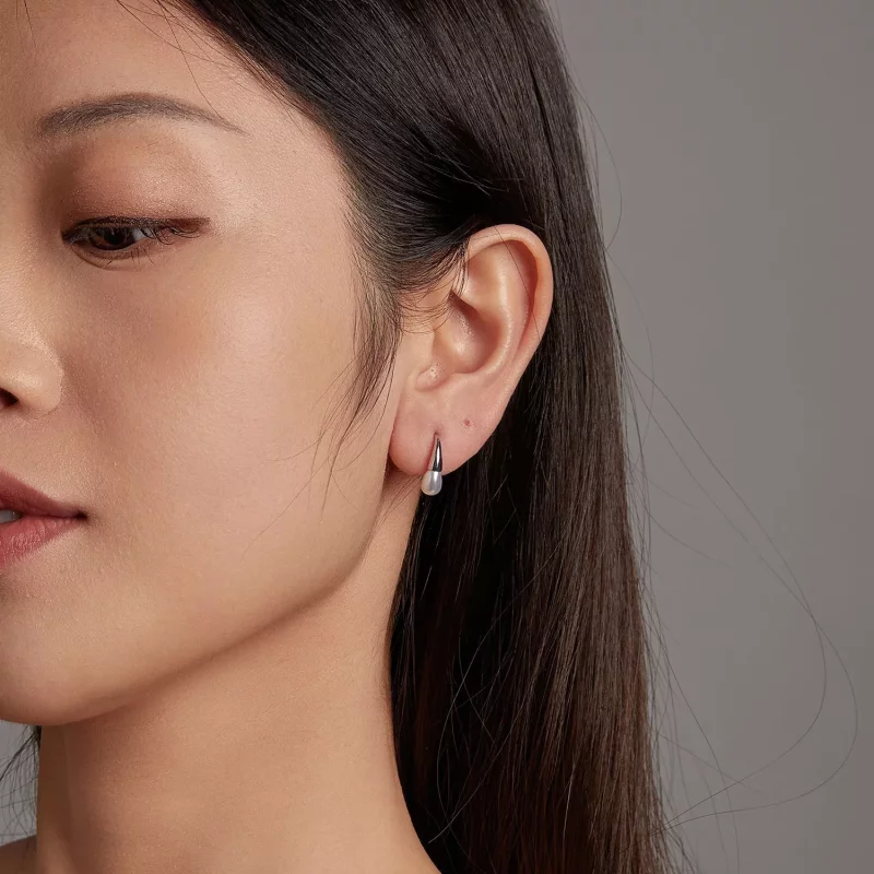 (imagen para) Pendientes de perlas estilo lágrima de PANDORA - BSE1054 - Ver 9
