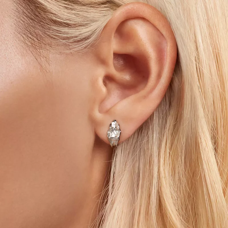 (imagen para) Pendientes de plata brillante estilo PANDORA - BSE1062 - Ver 5